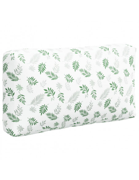 Cuscini per Pallet 3 pz Motivo a Foglie in Tessuto Oxford