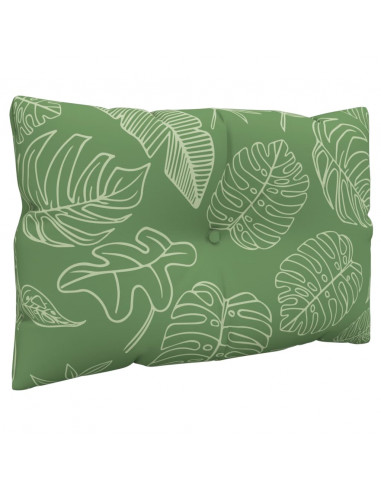 Cuscini per Pallet 3 pz Motivo a Foglie in Tessuto Oxford