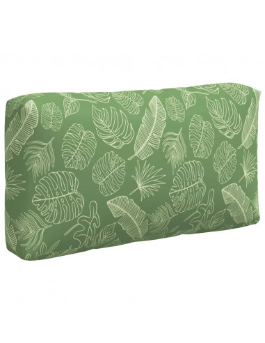 Cuscini per Pallet 3 pz Motivo a Foglie in Tessuto Oxford