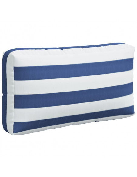 Cuscini per Pallet 3 pz Strisce Blu e Bianche Tessuto Oxford