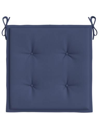 Cuscini per Pallet 4 pz Blu Marino 40x40x3 cm in Tessuto Oxford