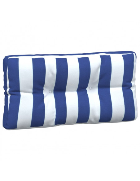 Cuscini per Pallet 5 pz Strisce Blu e Bianche in Tessuto