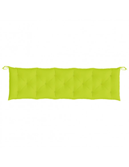 Cuscini per Panca 2 pz Verde Intenso 180x50x7 cm Tessuto Oxford