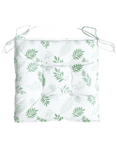 Cuscini per Sedia 2 pz a Foglie 50x50x7 cm Tessuto Oxford