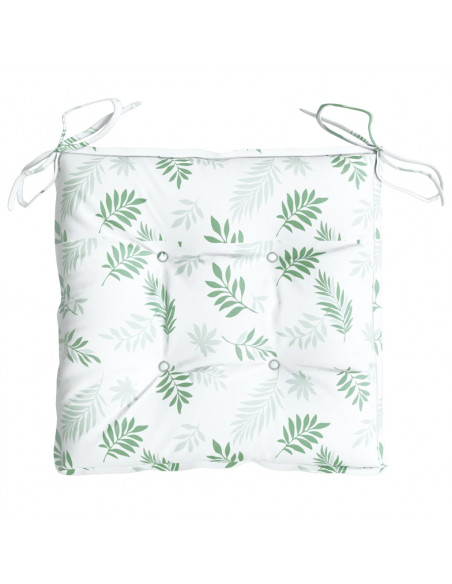 Cuscini per Sedia 2 pz a Foglie 50x50x7 cm Tessuto Oxford