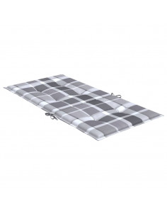 Cuscini per Sedia 2 pz a Quadri Grigi 100x50x3cm Tessuto Oxford 2