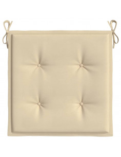 Cuscini per Sedia 2 pz Beige 40x40x4 cm in Tessuto Oxford