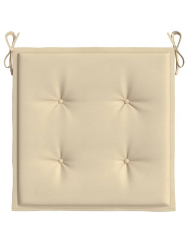 Cuscini per Sedia 2 pz Beige 40x40x4 cm in Tessuto Oxford