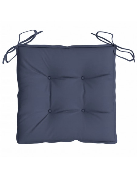 Cuscini per Sedia 2 pz Blu Marino 40x40x7 cm in Tessuto Oxford