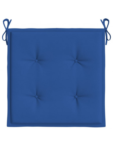 Cuscini per Sedia 2 pz Blu Reale 50x50x3 cm in Tessuto Oxford