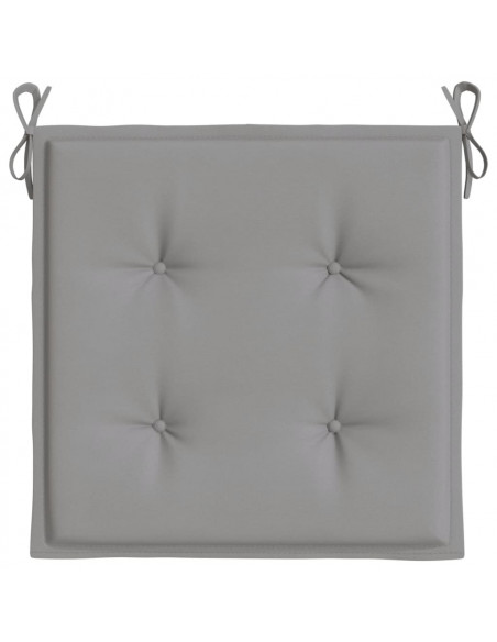 Cuscini per Sedia 2 pz Grigi 50x50x3 cm in Tessuto Oxford