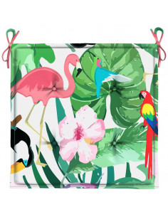 Cuscini per Sedia 2 pz Multicolore 50x50x3 cm in Tessuto 2