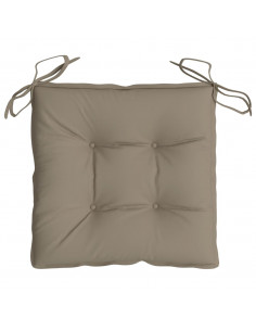 Cuscini per Sedia 2 pz Tortora 40x40x7 cm in Tessuto Oxford 2