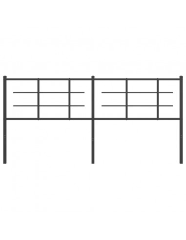 Testiera in Metallo Nero 180 cm