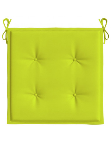 Cuscini per Sedia 2 pz Verde Brillante 50x50x3cm Tessuto Oxford