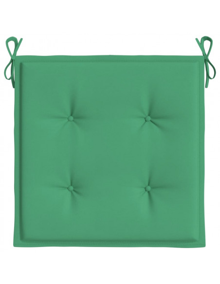 Cuscini per Sedia 2 pz Verdi 40x40x3 cm in Tessuto Oxford