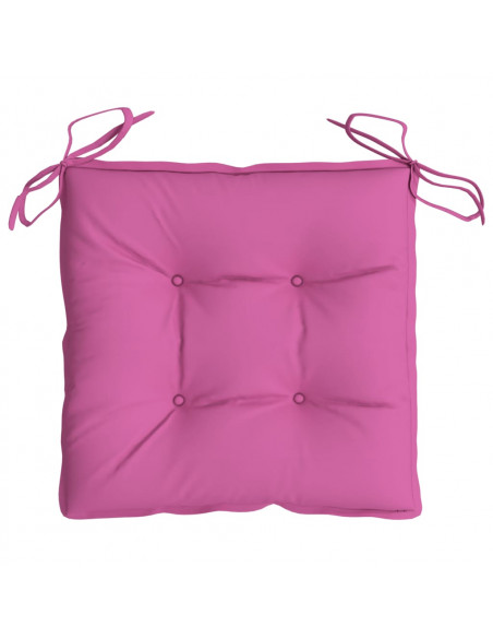 Cuscini per Sedia 2pz Rosa 40x40x7 cm Tessuto