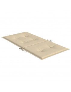 Cuscini per Sedia 4 pz Beige 100x50x3 cm in Tessuto Oxford