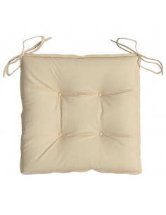 Cuscini per Sedia 4 pz Beige 40x40x7 cm in Tessuto Oxford