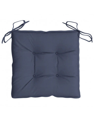Cuscini per Sedia 4 pz Blu Marino 50x50x7 cm in Tessuto Oxford