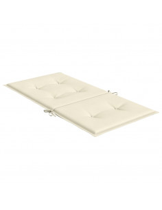 Cuscini per Sedia 4 pz Crema 100x50x3 cm in Tessuto Oxford 2