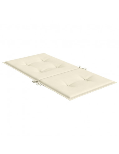 Cuscini per Sedia 4 pz Crema 100x50x3 cm in Tessuto Oxford