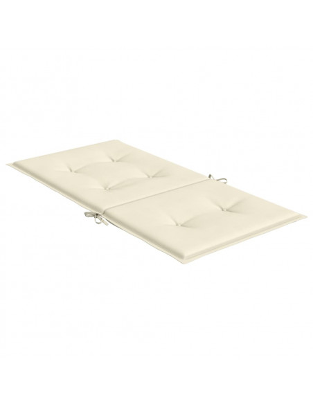 Cuscini per Sedia 4 pz Crema 100x50x3 cm in Tessuto Oxford