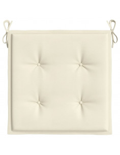 Cuscini per Sedia 4 pz Crema 40x40x3 cm in Tessuto Oxford 2