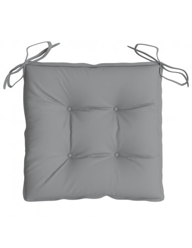 Cuscini per Sedia 4 pz Grigi 50x50x7 cm Tessuto Oxford