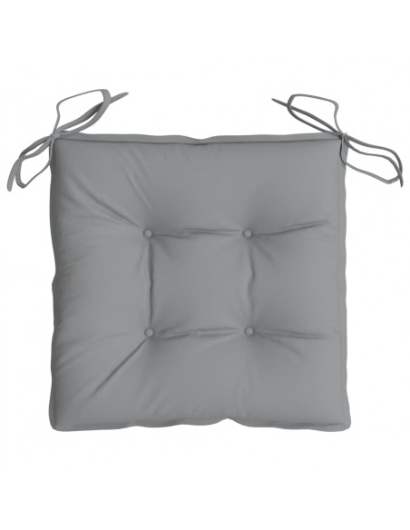 Cuscini per Sedia 4 pz Grigi 50x50x7 cm Tessuto Oxford