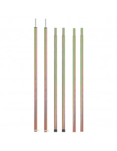 Aste Telescopiche per Tende 170-255cm 2pz in Acciaio Zincato 2