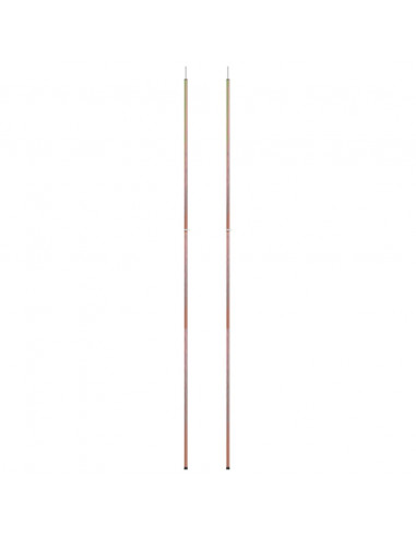 Aste Telescopiche per Tende 170-255cm 2pz in Acciaio Zincato