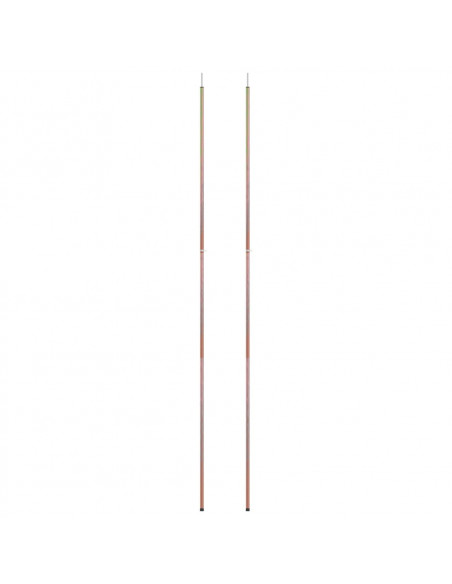 Aste Telescopiche per Tende 170-255cm 2pz in Acciaio Zincato
