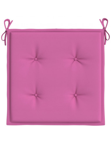 Cuscini per Sedia 4 pz Rosa 40x40x3 cm in Tessuto