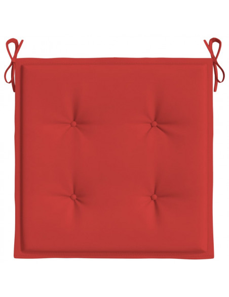 Cuscini per Sedia 4 pz Rossi 40x40x3 cm in Tessuto Oxford
