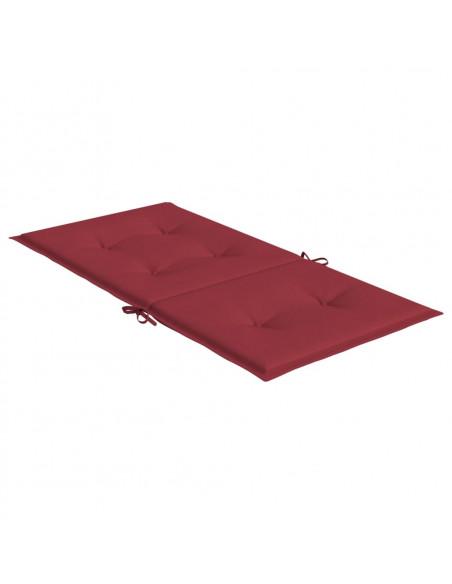 Cuscini per Sedia 4 pz Rosso Vino 100x50x7 cm in Tessuto