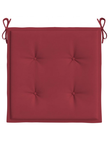 Cuscini per Sedia 4 pz Rosso Vino 50x50x3 cm in Tessuto Oxford