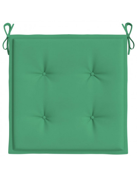 Cuscini per Sedia 4 pz Verdi 50x50x3 cm in Tessuto Oxford
