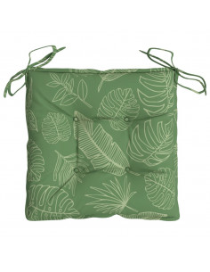 Cuscini per Sedia 4pz Motivo a Foglie 50x50x7 cm Tessuto