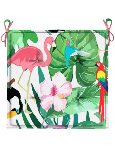 Cuscini per Sedia 4pz Multicolore 40x40x3 cm in Tessuto