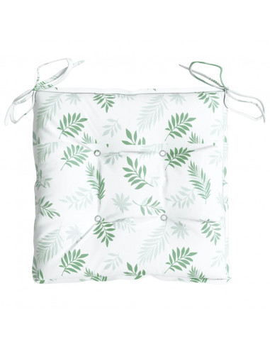Cuscini per Sedia 6 pz a Foglie 50x50x7 cm Tessuto Oxford