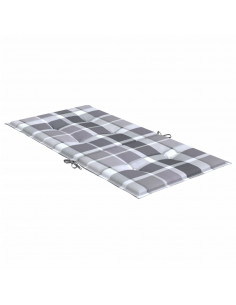 Cuscini per Sedia 6 pz a Quadri Grigi 100x50x3cm Tessuto Oxford 2