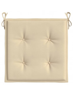 Cuscini per Sedia 6 pz Beige 40x40x3 cm in Tessuto Oxford 2