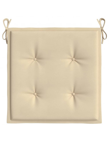 Cuscini per Sedia 6 pz Beige 40x40x3 cm in Tessuto Oxford