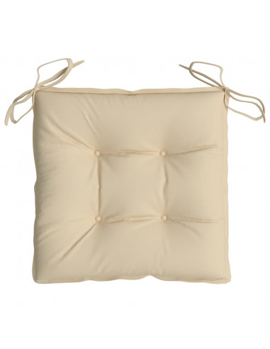 Cuscini per Sedia 6 pz Beige 40x40x7 cm in Tessuto Oxford