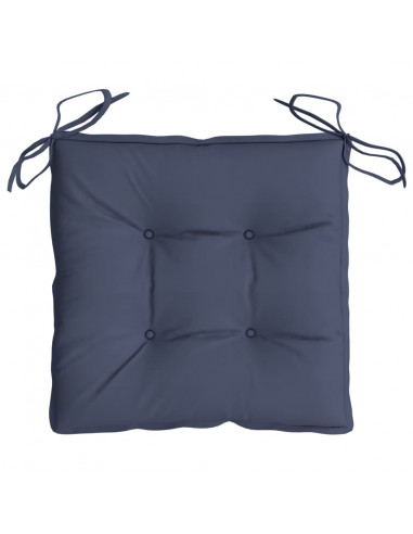 Cuscini per Sedia 6 pz Blu Marino 40x40x7 cm in Tessuto Oxford