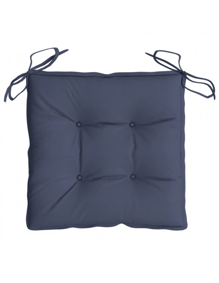 Cuscini per Sedia 6 pz Blu Marino 40x40x7 cm in Tessuto Oxford