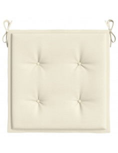 Cuscini per Sedia 6 pz Crema 40x40x3 cm in Tessuto Oxford