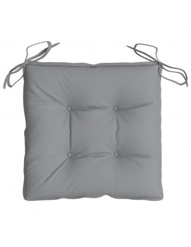 Cuscini per Sedia 6 pz Grigi 40x40x7 cm in Tessuto Oxford