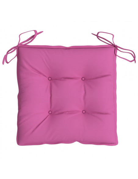 Cuscini per Sedia 6 pz Rosa 40x40x7 cm in Tessuto